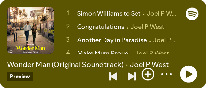 Spotify Embed: Wonder Man (Original Soundtrack)